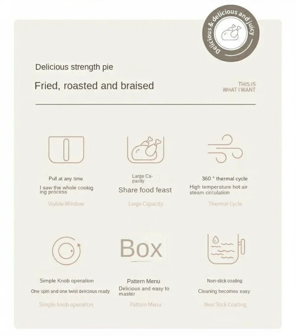 Smart Air Fryer – Large Family Healthy Cooking