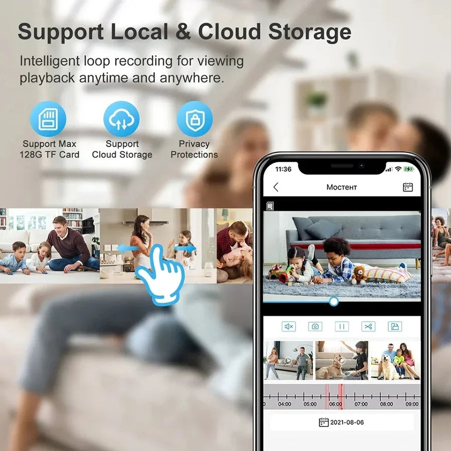 Wireless Light Bulb Security Camera 1080P WiFi Smart