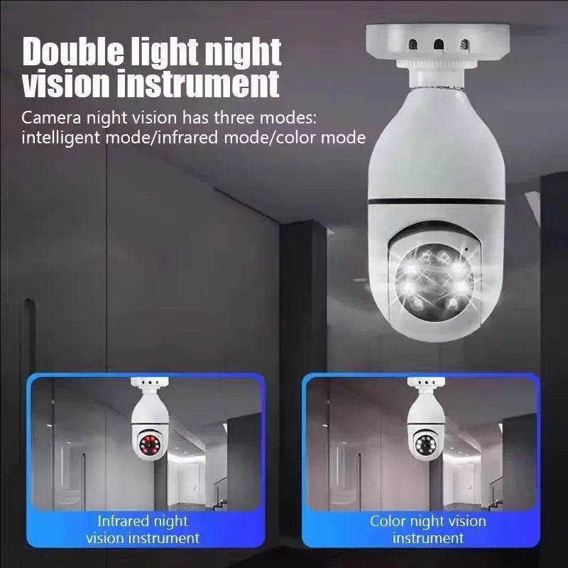 Wireless Light Bulb Security Camera 1080P WiFi Smart