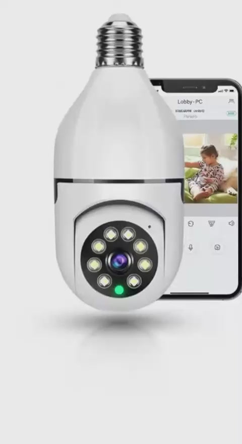 Wireless Light Bulb Security Camera 1080P WiFi Smart